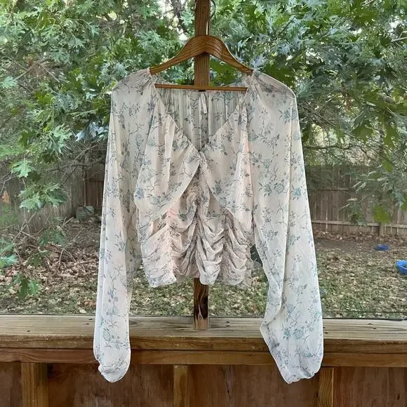 Free People Women's Final Rose Blouse In Vintage Combo Size XL - Picture 5 of 13